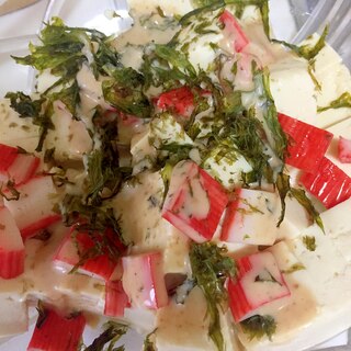 海苔とカニカマの豆腐サラダ☆